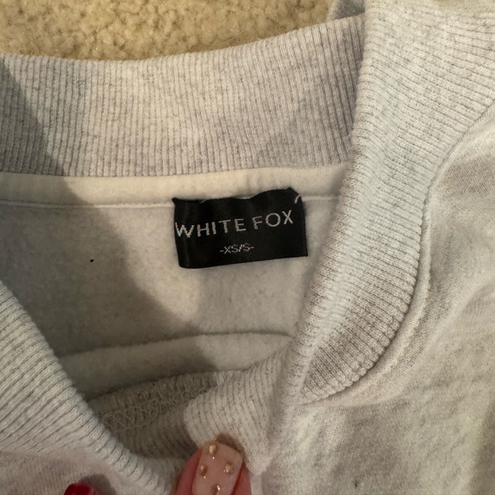 White Fox Boutique Gray Sweatshirt